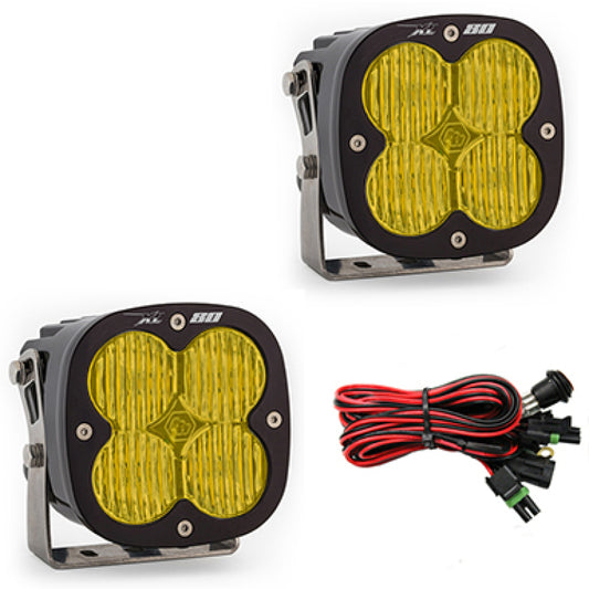 Baja Designs 677815 XL80 Series Wide Cornering Pattern LED Light Pods - Amber