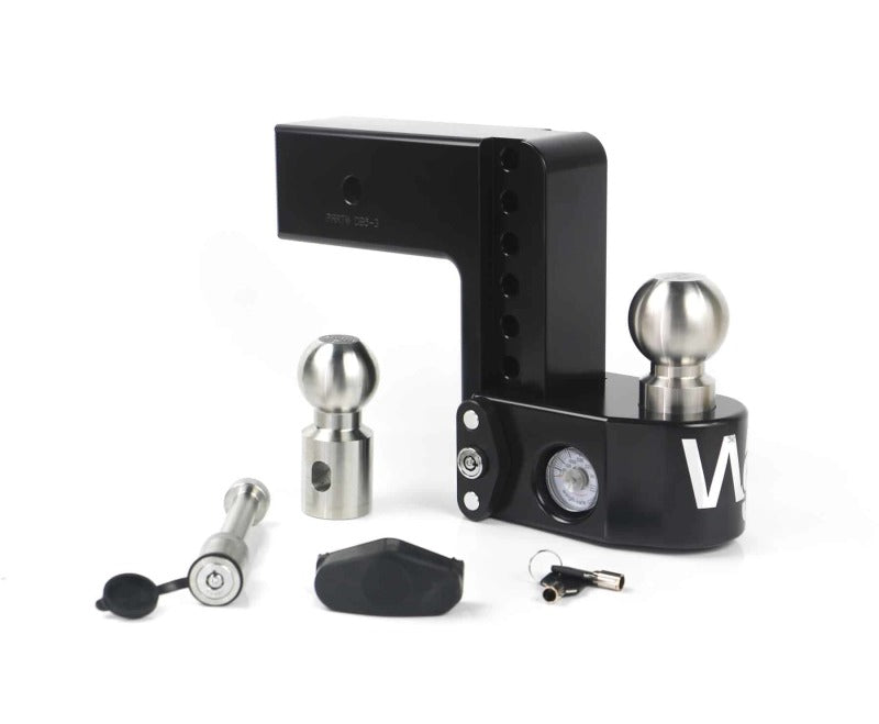 Weigh Safe WS6-3-KA-CER-BLA 6in Drop Hitch w/Built-in Scale & 3in Shank (8K/21K GTWR) w/WS05 - Black Cerakote