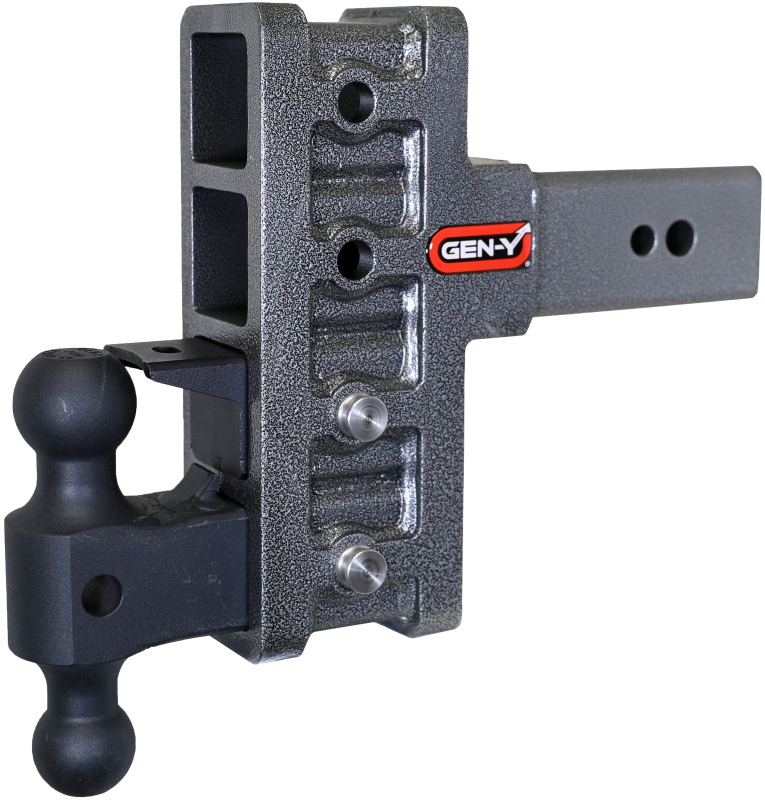 GEN-Y Hitch GH-2024 Gen-Y Mega Duty 3in Shank 6in Offset Drop 32K Hitch w/GH-0161 Dual-Ball/GH-0162 Pintle Lock