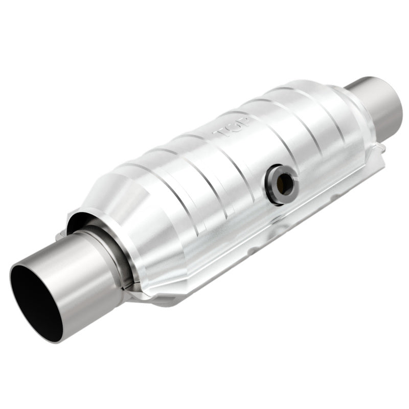 Magnaflow 51355 MagnaFlow Conv Univ 2.25in Inlet/Outlet Center/Center Round 11in Body L x 5.125in W x 15in Overall L
