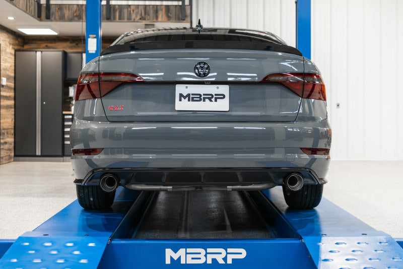 MBRP S46083CF 19-21 VW Jetta GLI T304 SS 3in Cat-Back Dual Split Rear Exit Exhaust - Carbon Fiber Tips