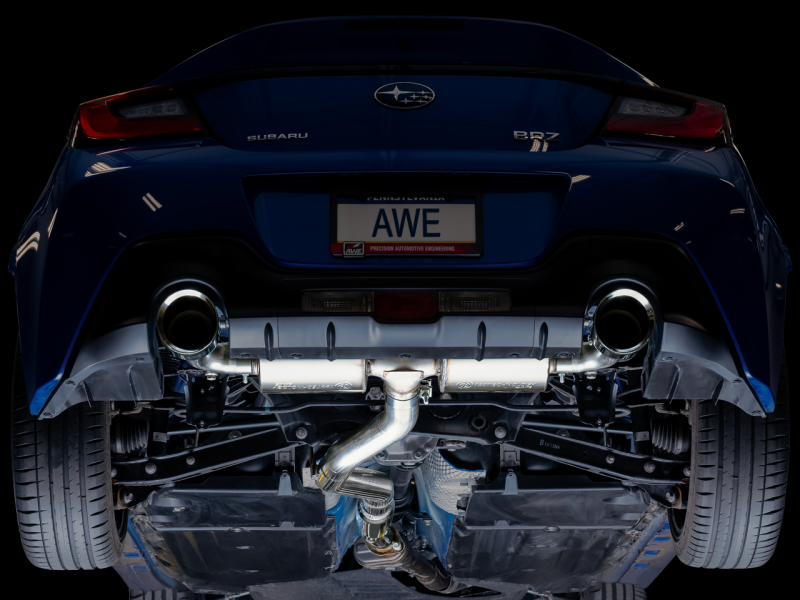 AWE Tuning 3015-32486 AWE Subaru BRZ/ Toyota GR86/ Toyota 86 Touring Edition Cat-Back Exhaust- Chrome Silver Tips