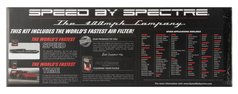 Spectre 9931 94-01 Dodge RAM 1500/2500 V8-5.2/5.9L F/I Air Intake Kit - Polished w/Red Filter