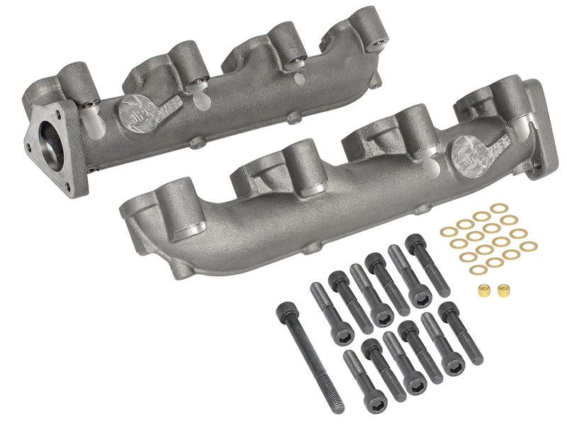 aFe 46-40024 Power BladeRunner Ported Ductile Iron Exhaust Manifold 01-16 GM Diesel Trucks V8-6.6L (td)