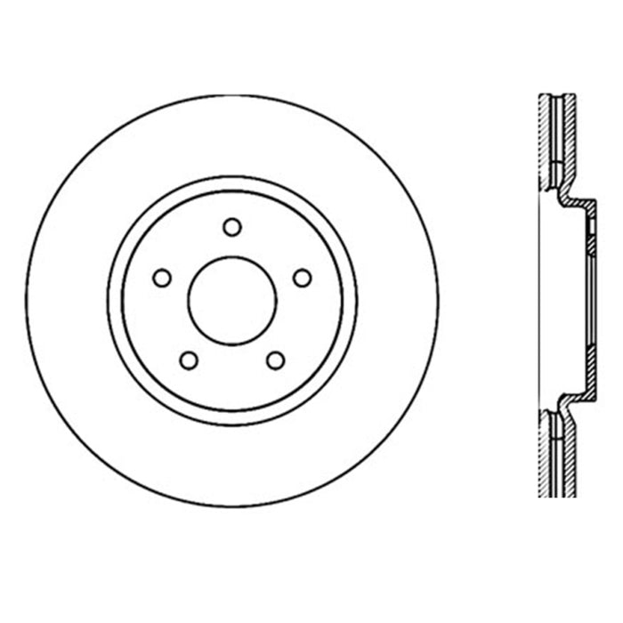 Stoptech 127.42100L StopTech Infiniti G37 / Nissan 370Z SportStop Slotted & Drilled Front Left Rotor