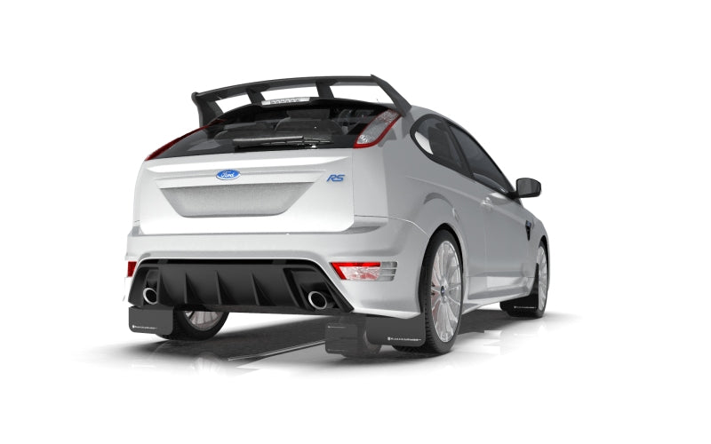 Rally Armor MF56-UR-BLK/GRY 09-11 Ford Focus MK2 RS Black UR Mud Flap Grey Logo