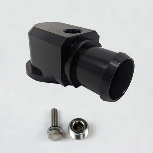 Granatelli Motor Sports 431000B Granatelli 18-19 Jeep Trackhawk Billet Thermostat Housing- Black Powdercoat