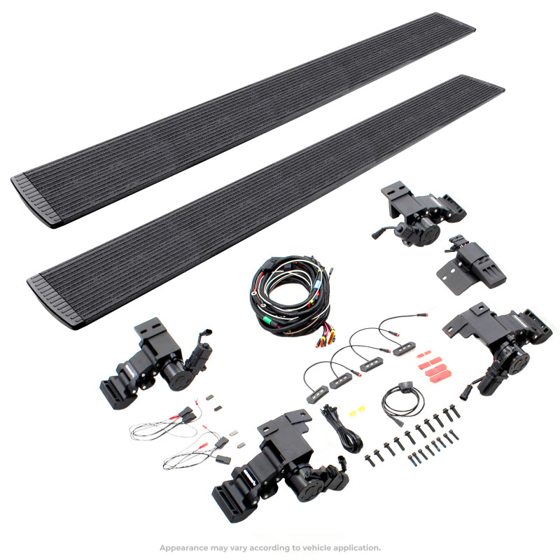Go Rhino 20443587T 22-23 Toyota Tundra CrewMax Cab 4dr E-BOARD E1 Electric Running Board Kit - Bedliner Coatng