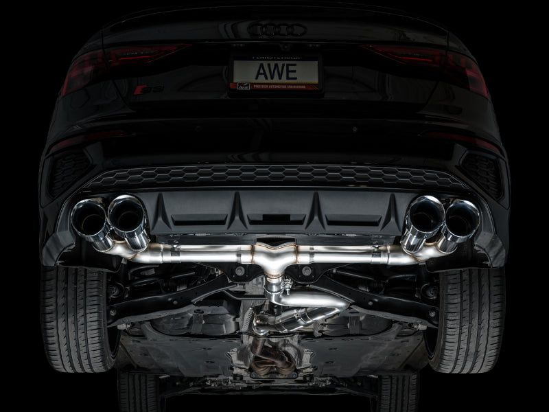 AWE Tuning 3020-42897 AWE 22-24 Audi 8Y S3 Track Edition Exhaust - Chrome Silver Tips