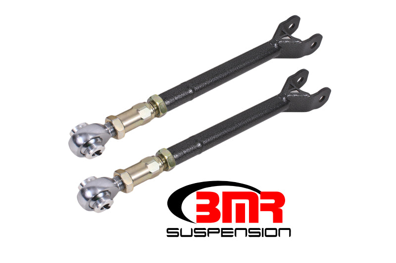 BMR Suspension LTA112H BMR 08-17 Challenger Lower Trailing Arms w/ On-Car Adj. Rod Ends - Black Hammertone