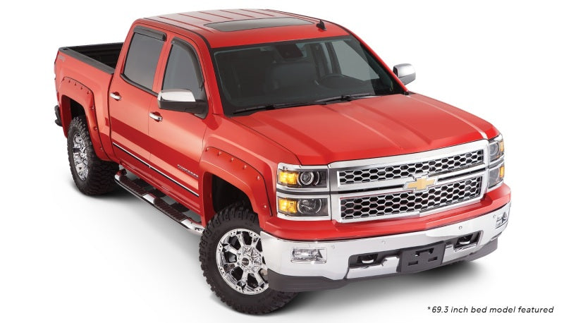 Bushwacker 40957-02 15-18 Chevy Silverado 2500 HD Fleetside Pocket Style Flares 4pc 78.8/97.8in Bed - Black
