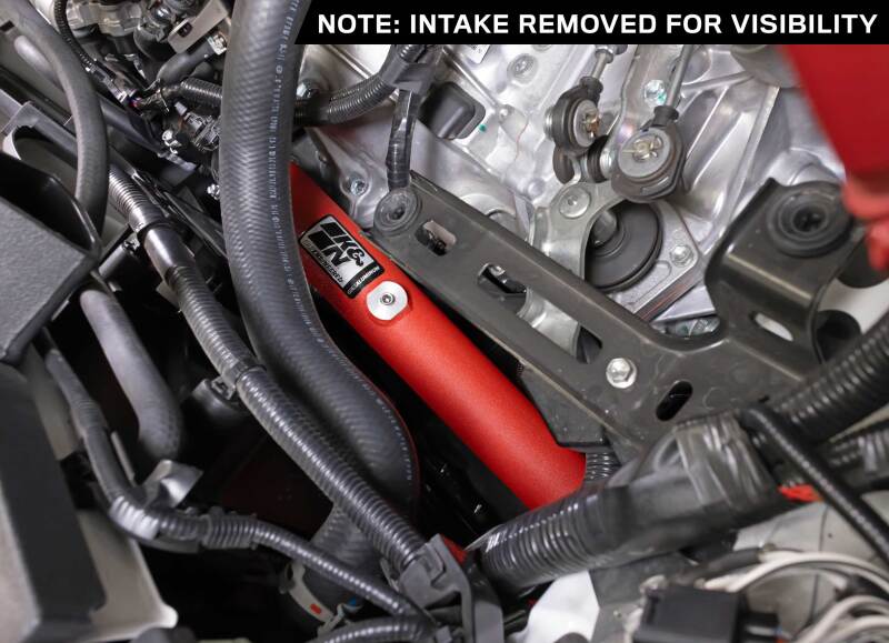 K&N Engineering 77-1018TWR K&N 23-24 Toyota GR Corolla L3 1.6L Charge Pipe Kit - Wrinkle Red