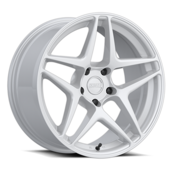 Kansei K15W-189512+22 K15W Astro 18x9.5in / 5x114.3 BP / 22mm Offset / 73.1mm Bore - Gloss White Wheel