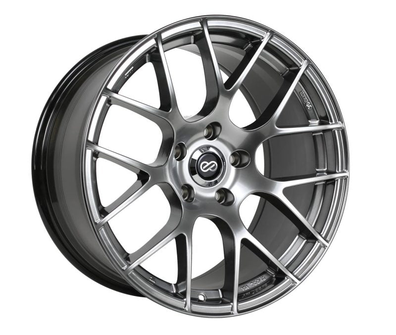 Enkei 467-895-6535HS Raijin 18x9.5 35mm Offset 5x114.3 Bolt Pattern Hyper Silver Wheel