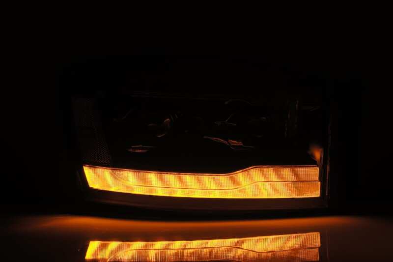 AlphaRex 880531 06-08 Dodge RAM 1500HD PRO-Series Projector Headlights Plank Style Chrome w/Seq Signal/DRL