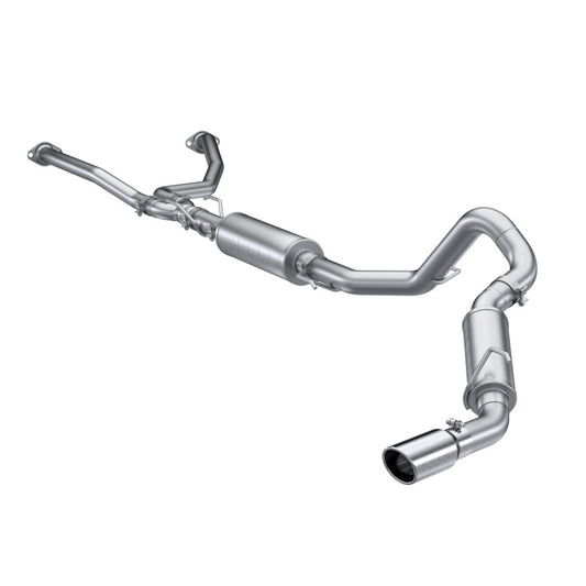 MBRP S5301AL 2022 Toyota Tundra 3.5L Dual Cat-back 4in Single Side Exit Rolled Tip - Aluminized Steel