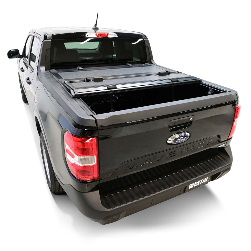 Westin 19-44795 22-23 Ford Maverick 4WD 4ft. 6in. Bed Hard Tri-Fold Tonneau Cover - Black