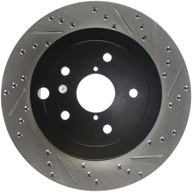 Stoptech 127.47030L StopTech 08+ Subaru STI (Will Not Fit 05-07) Slotted & Drilled Sport Brake Rotor