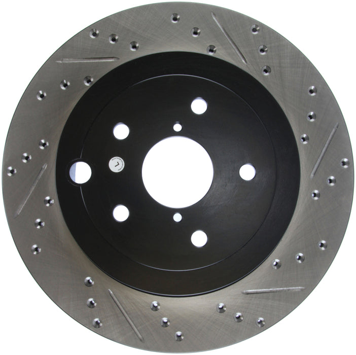 Stoptech 127.47030L StopTech 08+ Subaru STI (Will Not Fit 05-07) Slotted & Drilled Sport Brake Rotor