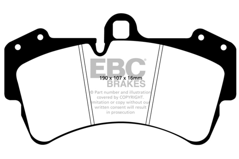 EBC DP31473C 03-07 Porsche Cayenne 4.5 (350mm Rotors) Redstuff Front Brake Pads