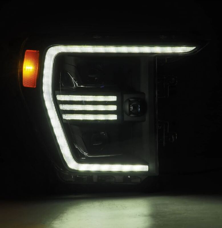 AlphaRex 880293 21-22 Ford F150 PRO-Series Projector headlights Black w/Activ Light/Seq Signal