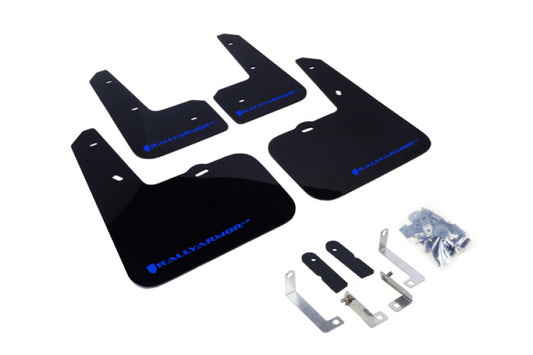 Rally Armor MF24-UR-BLK/BL 12-18 Hyundai Veloster Black UR Mud Flap w/ Blue Logo