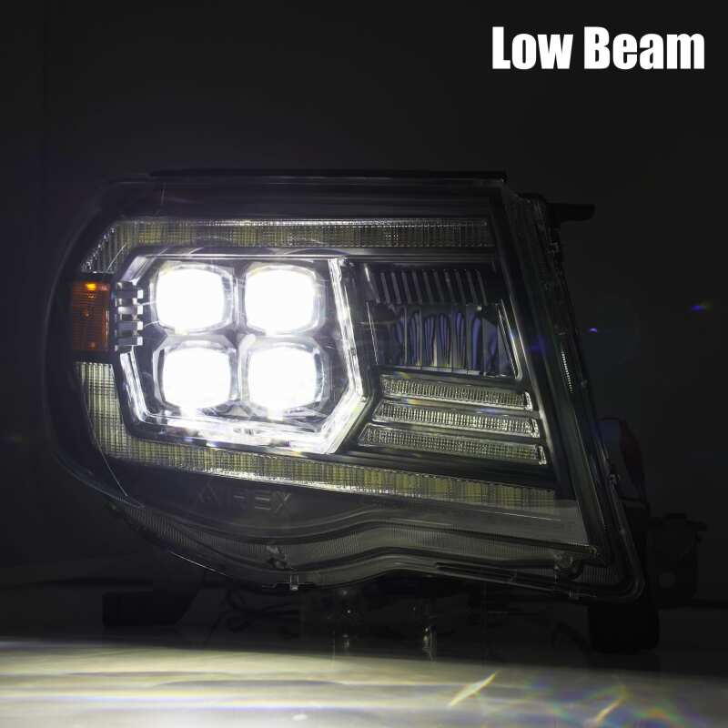 AlphaRex 880744 05-11 Toyota Tacoma NOVA LED Projector Headlights Plank Style Black w/Activation Light/DRL