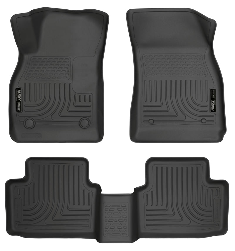 Husky Liners 98191 13 Chevy Malibu WeatherBeater Black Front & 2nd Seat Floor Liners