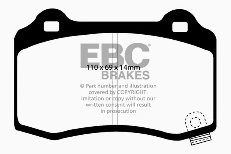 EBC DP31788C 15+ Cadillac CTS 3.6 Twin Turbo Redstuff Rear Brake Pads