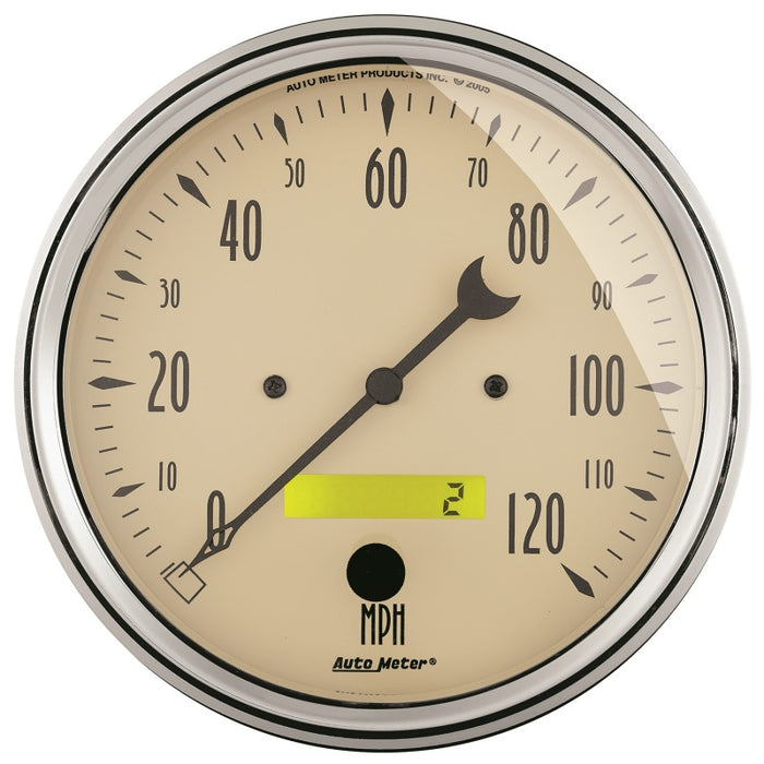 AutoMeter 1803 Autometer 5 inch Antique Beige 2 Piece Gauge Kit - Quad & Speedometer