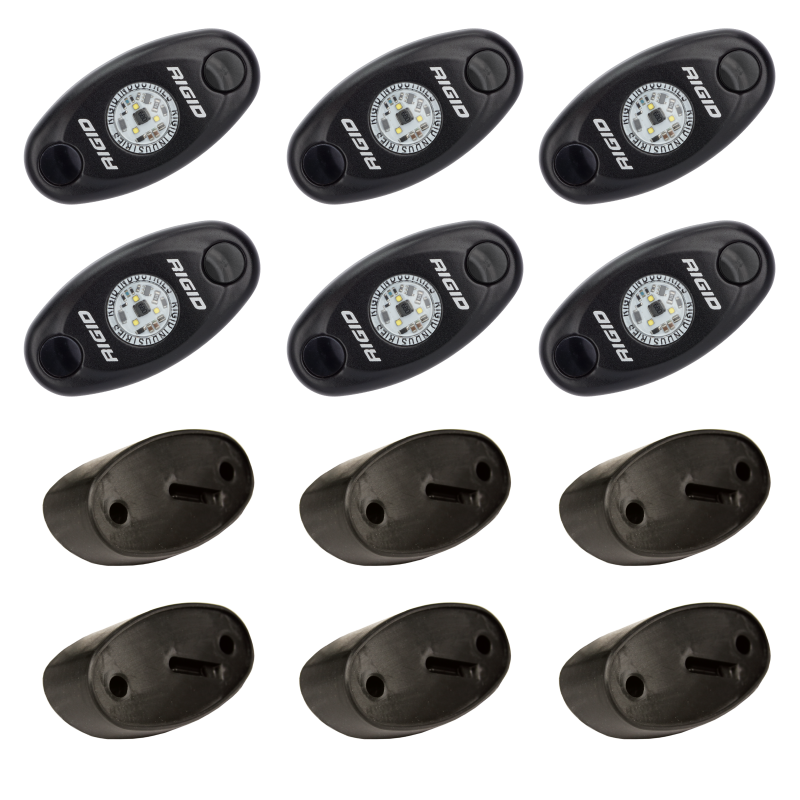 Rigid Industries 400293 Rock Light Kit- Amber (6 lights)