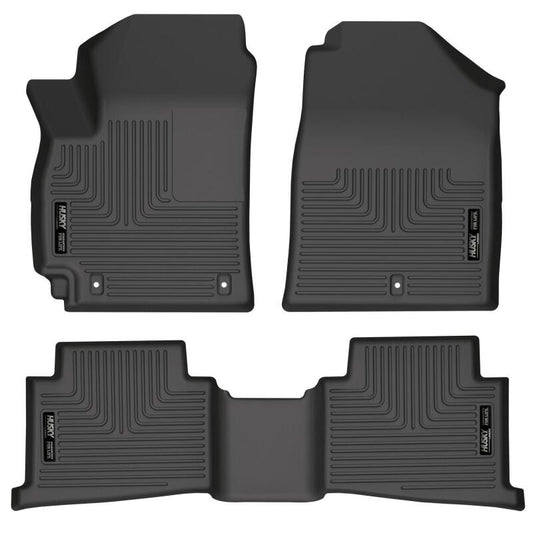 Husky Liners 95801 21-22 Kia Seltos WeatherBeater Front & 2nd Seat Floor Liners - Black