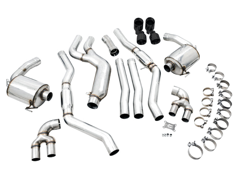 AWE Tuning 3015-43158 2019+ BMW M340i (G20) Resonated Touring Edition Exhaust - Quad Diamond Black Tips