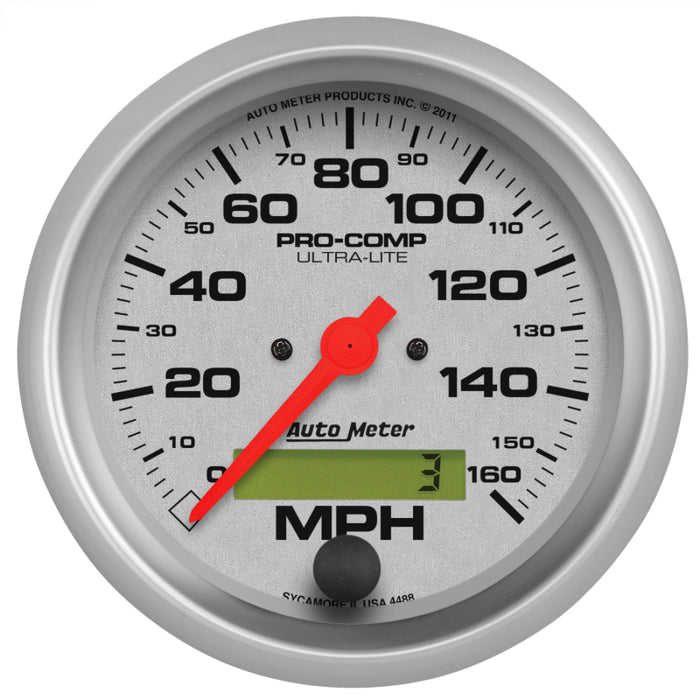 AutoMeter 4488 Autometer Ultra-Lite 87.5mm Electronic Programmable 160 MPH Speedometer
