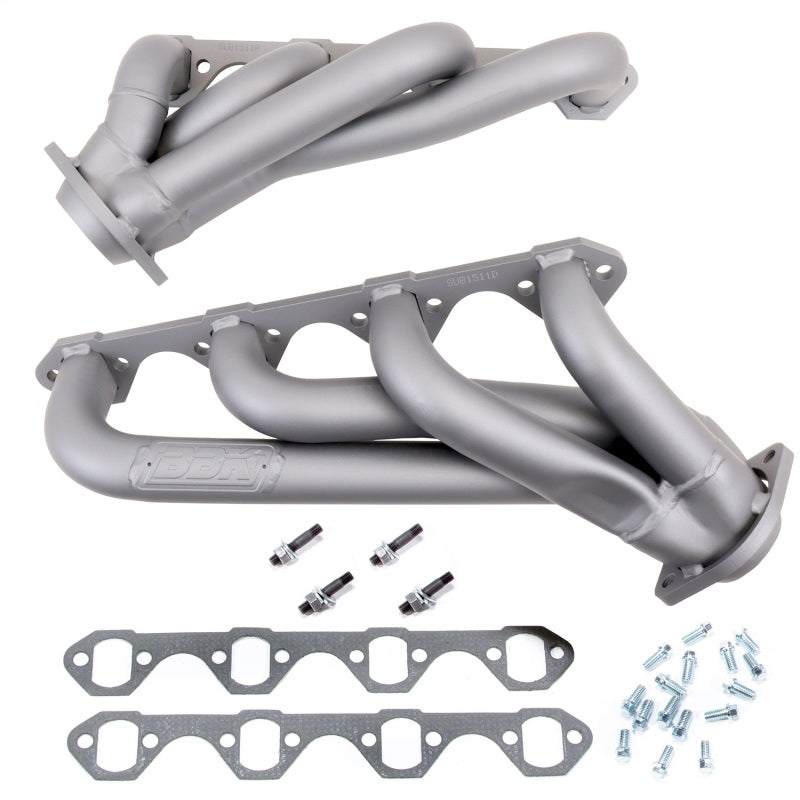BBK 1511 79-93 Mustang 351 Swap Shorty Unequal Length Exhaust Headers - 1-5/8 Titanium Ceramic