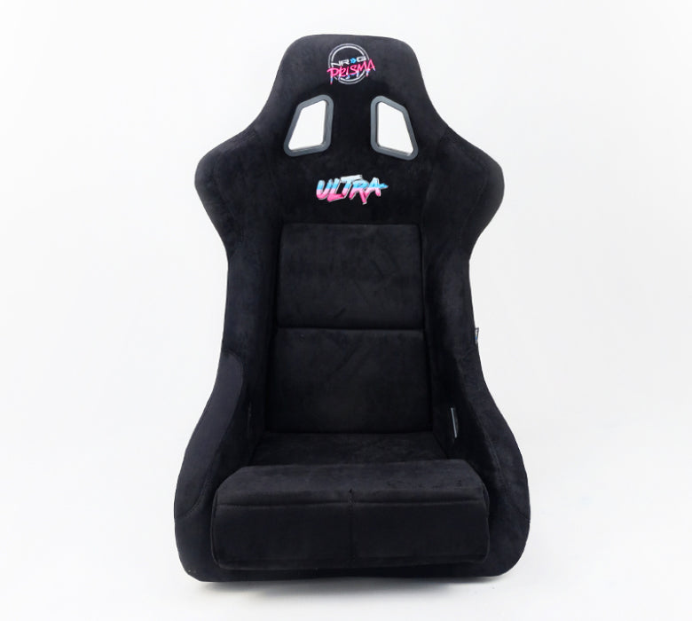 NRG FRP-302BK-ULTRA FRP Bucket Seat ULTRA Edition - Large (Black Alcantara/Gold Glitter Back)