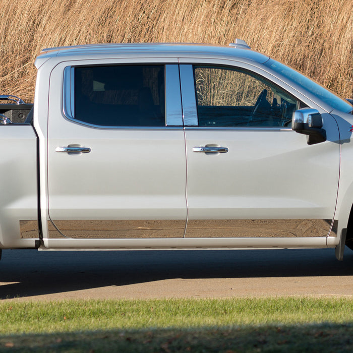 Putco 3751244 19-24 Chevrolet Silverado Crew Cab 6.5 Stand Box - 5.5in Wide - 10pcs Pro SS Rocker Panels
