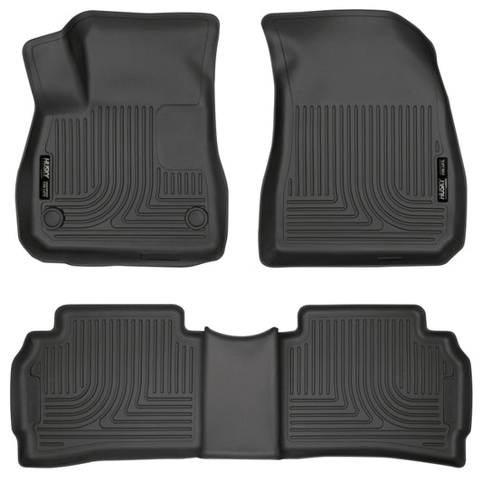 Husky Liners 99191 2016 Chevy Malibu Weatherbeater Black Front & 2nd Seat Floor Liners (Footwell Coverage)