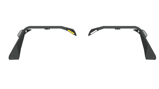 Road Armor 518AFFWB 18-21 Jeep Wrangler JL Stealth Wide Front Fender Flare Body Armor w/LED DRL - Tex Blk