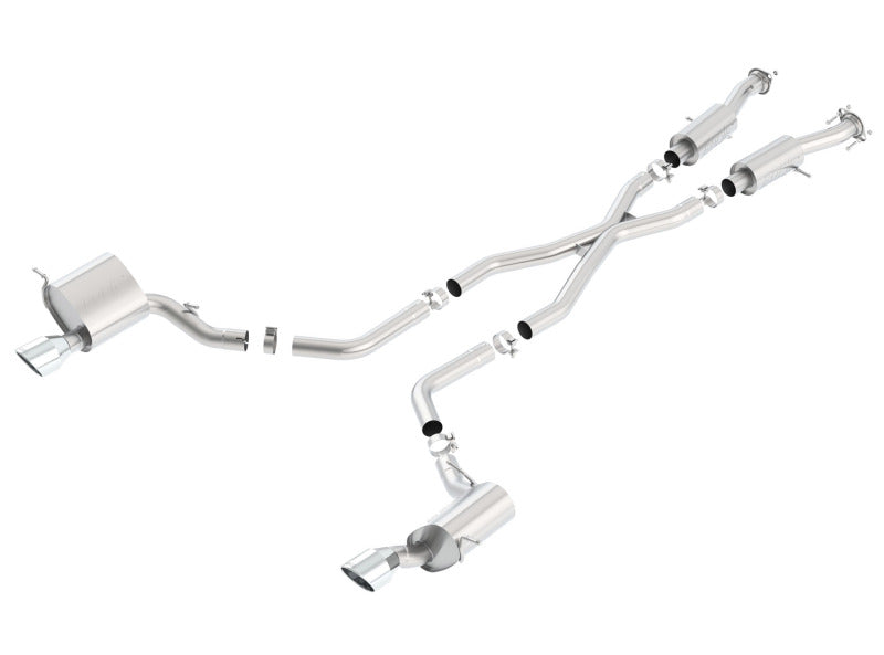 Borla 140632 2015 Jeep Grand Cherokee SRT8 S-Type Dual Round Rolled Exit Catback Exhaust