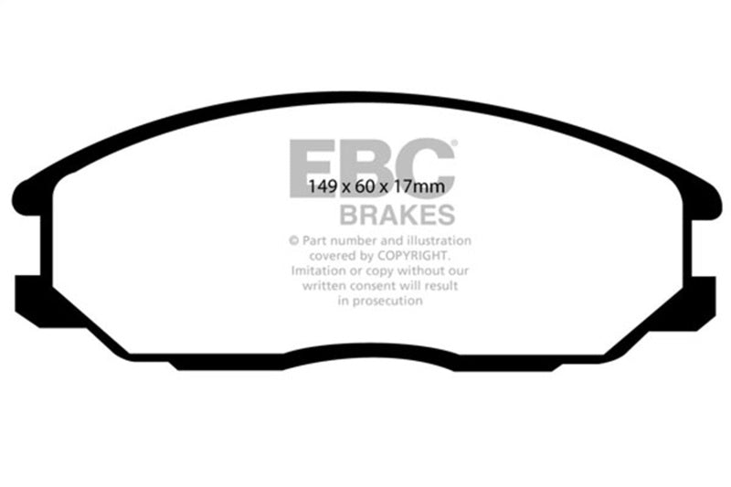 EBC DP41332R 01-06 Hyundai Santa Fe 2.4 Yellowstuff Front Brake Pads