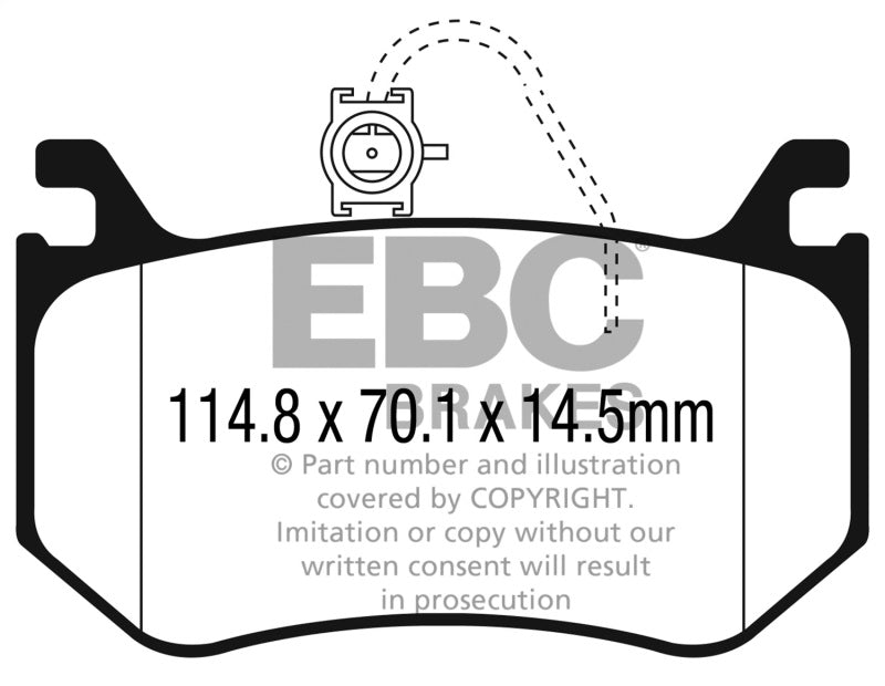EBC DP42326R 2016+ Alfa Romeo Giulia 2.9L Twin Turbo Yellowstuff Rear Brake Pads