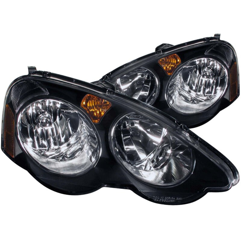 ANZO 121209 2002-2004 Acura RSX Crystal Headlights Black
