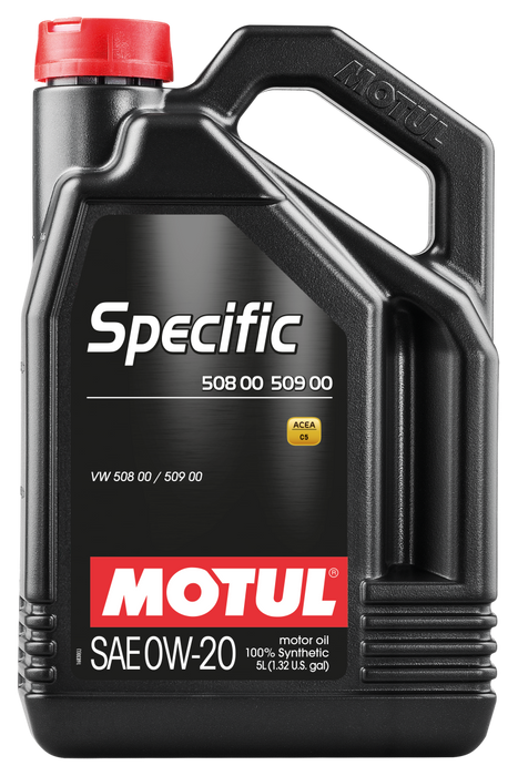 Motul 107384 5L Specific 508 0W20 Oil - Acea A1/B1 / VW 508.00/509.00 / Porsche C20