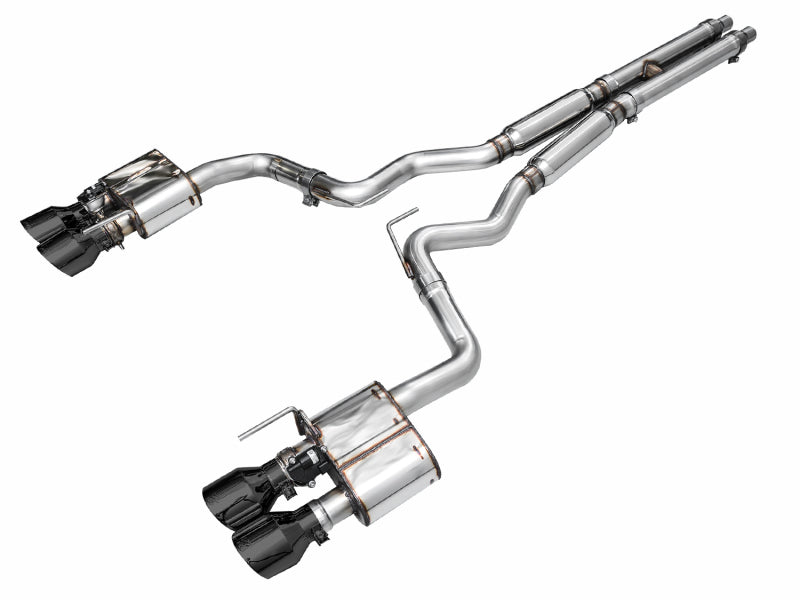 AWE Tuning 3025-43650 AWE 2024 Ford Mustang GT Fastback S650 RWD SwitchPath Catback Exhaust w/ Quad Diamond Black Tips