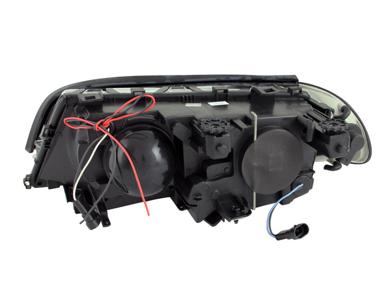 ANZO 121269 2000-2003 BMW 3 Series E46 Projector Headlights w/ Halo Black