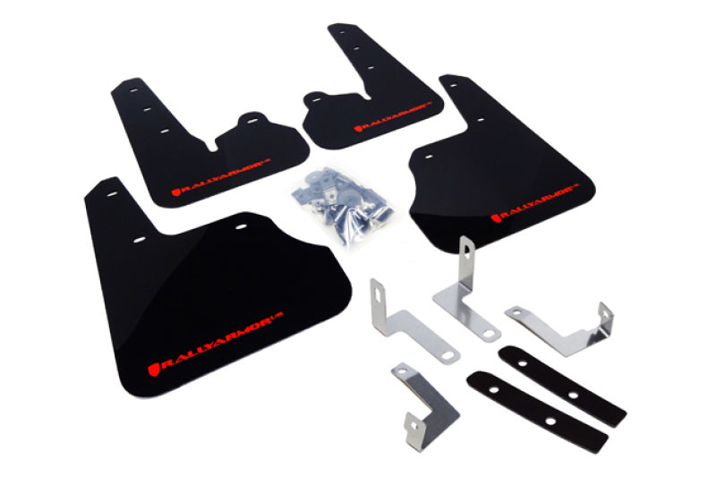 Rally Armor MF22-UR-BLK/RD 12-16 Subaru Impreza 4D/5D Black UR Mud Flap w/Red Logo