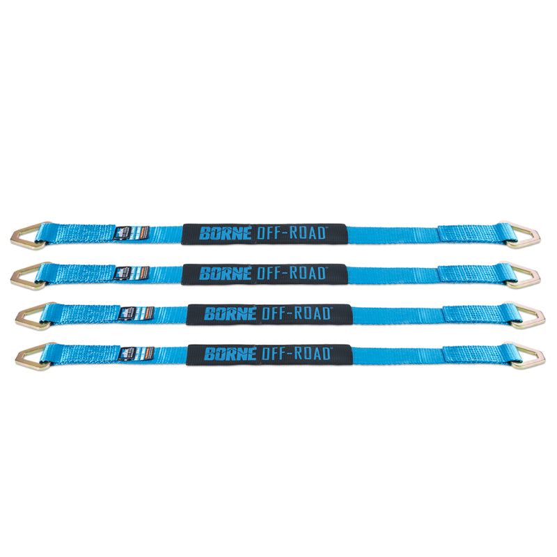 Mishimoto BNRTC-TD-4BL Vehicle Ratchet Tie-Down Kit (4 pack) Blue
