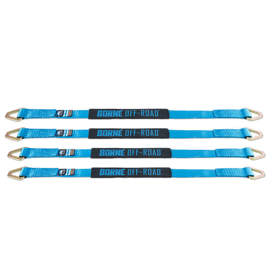 Mishimoto BNRTC-TD-4BL Vehicle Ratchet Tie-Down Kit (4 pack) Blue