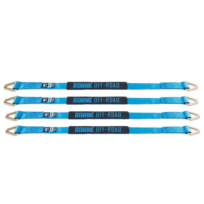 Mishimoto BNRTC-TD-4BL Vehicle Ratchet Tie-Down Kit (4 pack) Blue